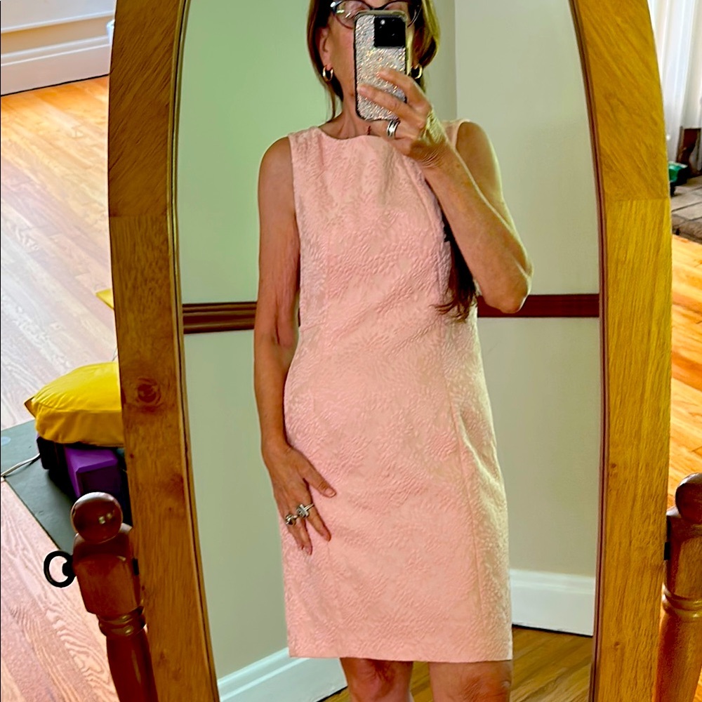 Talbots Light Pink Textured Sheath Dress 6